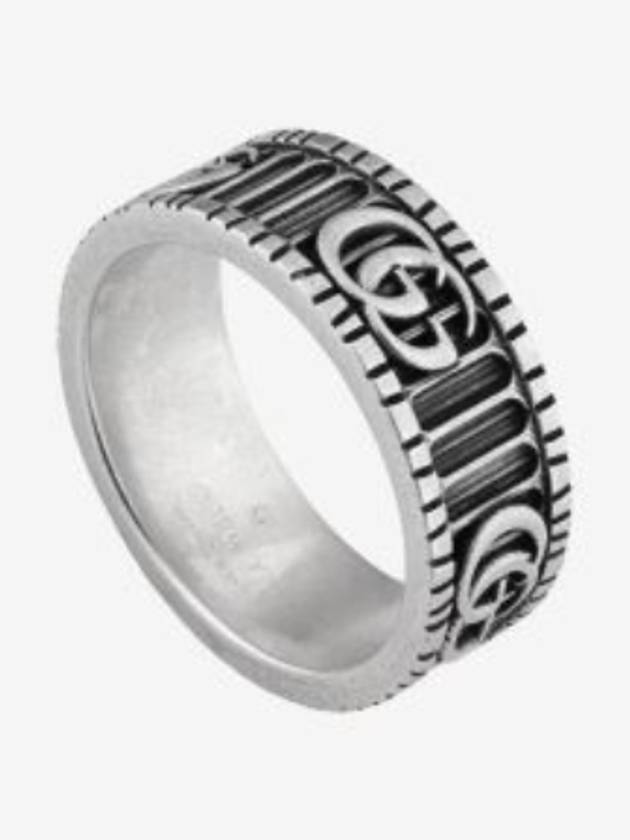 GG Marmont Silver Ring with Bouble G Detail - GUCCI - BALAAN 3