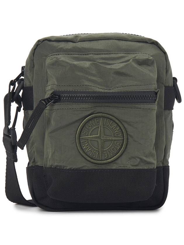 Logo Nylon Cross Bag Musk Green - STONE ISLAND - BALAAN 2