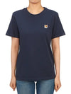 Fox Head Patch Regular Short Sleeve T-Shirt Navy - MAISON KITSUNE - BALAAN 2