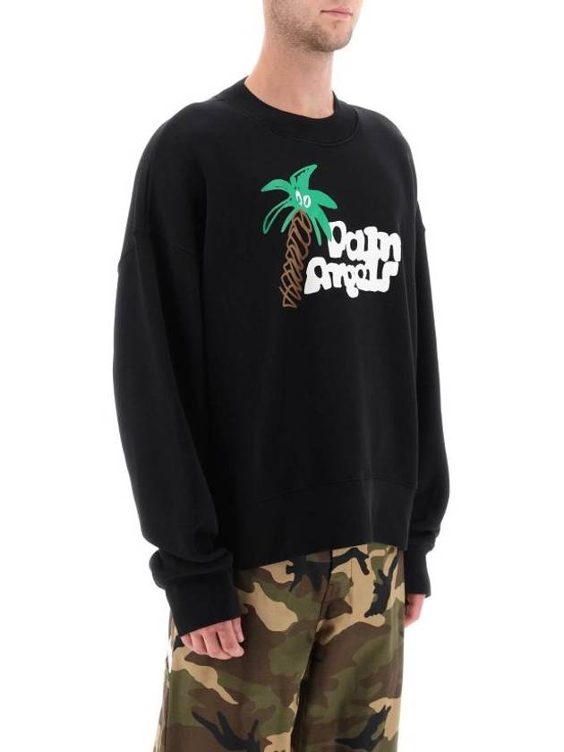 Sketchy Classic Crew Neck Sweatshirt Black - PALM ANGELS - BALAAN 3