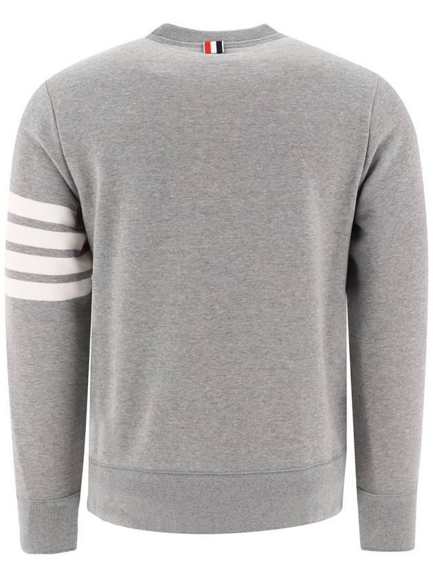 4 Bar Loopback Jersey Sweatshirt Light Grey - THOM BROWNE - BALAAN 3