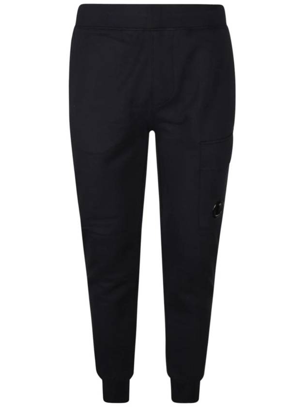 Men's Lens Wappen Jogger Pants Navy - CP COMPANY - BALAAN.