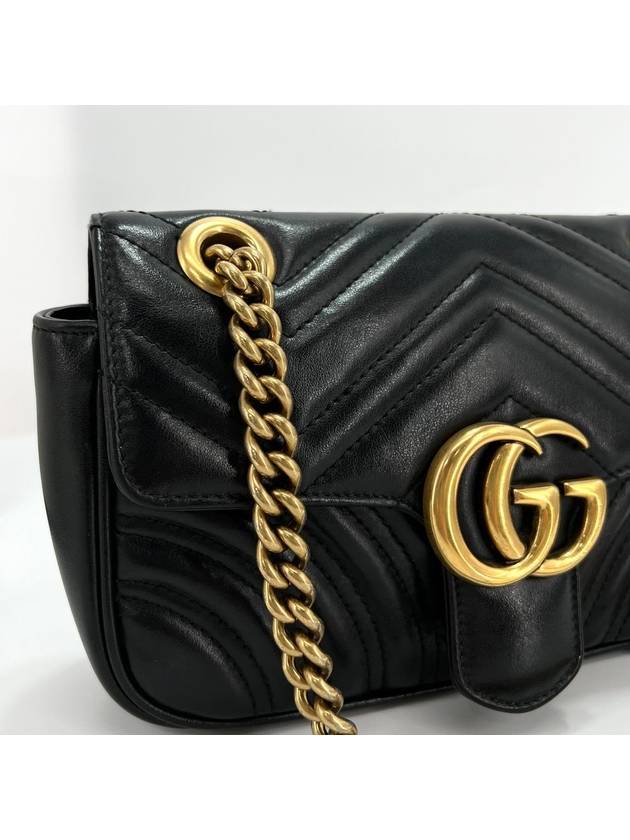 Matelasse mini shoulder bag cross black 446744 - GUCCI - BALAAN 6