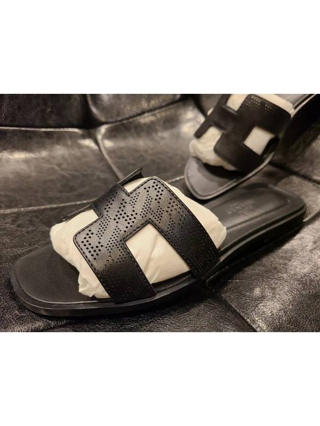 Punching Oran Sandals Slippers Black Shop - HERMES - BALAAN 3