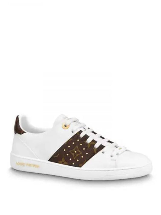 Frontrow Low Top Sneakers White Brown - LOUIS VUITTON - BALAAN 2