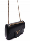 Saffiano Leather Chain Shoulder Bag Black - PRADA - BALAAN 4