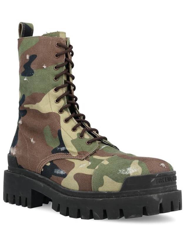 Camouflage Lace-Up Ankle Boots Green - BALENCIAGA - BALAAN 3