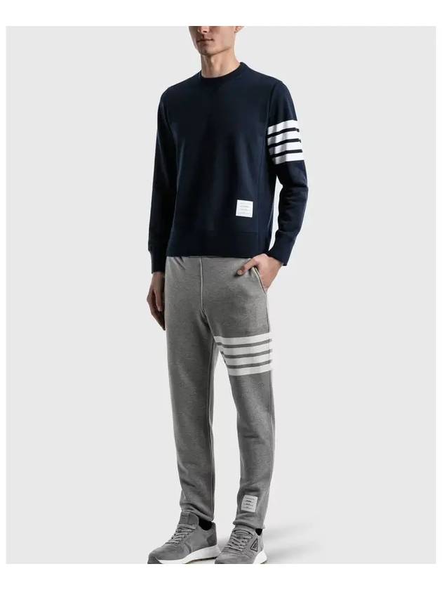 Men's Diagonal Armband Crew Neck Classic Sweatshirt Navy - THOM BROWNE - BALAAN 7