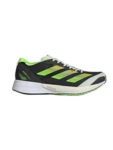 Adizero Adios 7 Running Low Top Sneakers Solar Green Black - ADIDAS - BALAAN 1