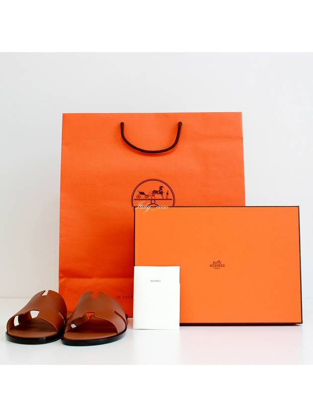 Izmir Leather Slippers Gold - HERMES - BALAAN 2