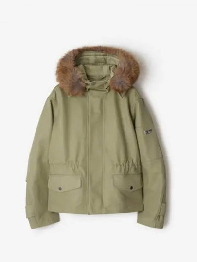 faux fur trim cotton parka coat 8095254 - BURBERRY - BALAAN 2