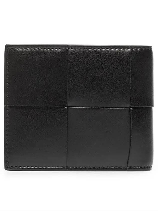 Intrecciato Coin Pocket Half Wallet Black - BOTTEGA VENETA - BALAAN 3