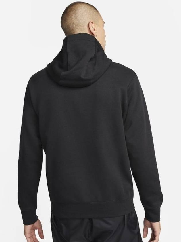 Hooded Sweatshirt DQ5153 010 Black MENS L Asian Fit - NIKE - BALAAN 2