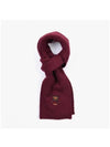 Fox Embroidered Wool Muffler Dark Red - POLO RALPH LAUREN - BALAAN 5