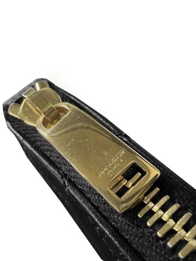 Gold Monogram Matelasse Clutch Bag Black - SAINT LAURENT - BALAAN 5