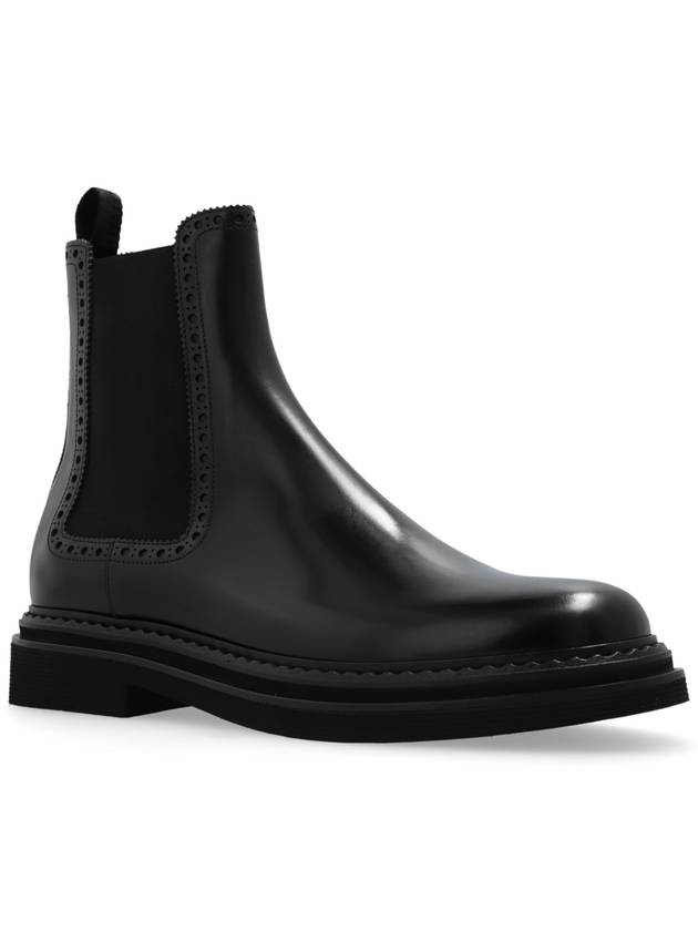 Dolce & Gabbana Leather Chelsea Boots, Men's, Black - DOLCE&GABBANA - BALAAN 4