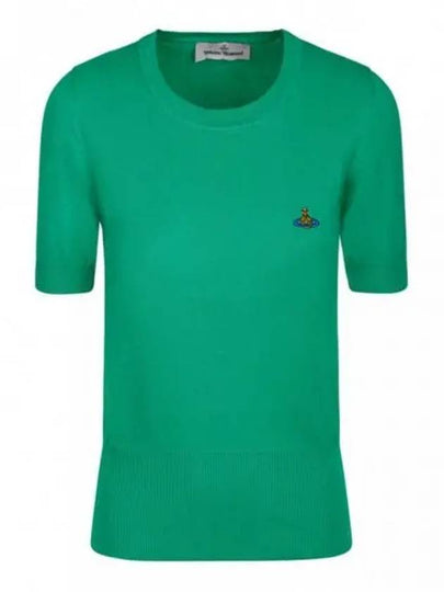 Bea Embroidery Logo Knit Top Green - VIVIENNE WESTWOOD - BALAAN 2