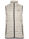 Padded Regular Fit Water-Repellent Fabric Vest Light Beige - HUGO BOSS - BALAAN 2