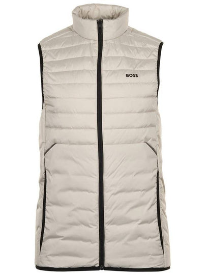 Padded Regular Fit Water-Repellent Fabric Vest Light Beige - HUGO BOSS - BALAAN 2