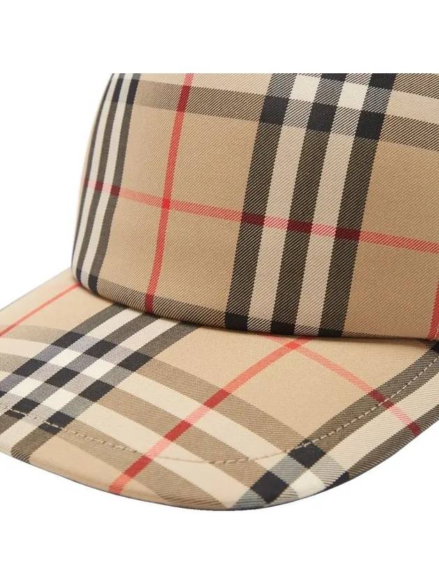 logo applique vintage check ball cap beige - BURBERRY - BALAAN 9