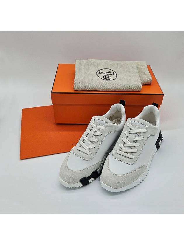 Bouncing Low Top Sneakers White - HERMES - BALAAN 3