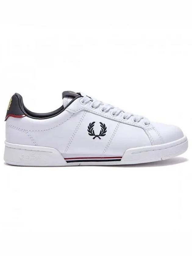 Logo Leather Low Top Sneakers White - FRED PERRY - BALAAN 2