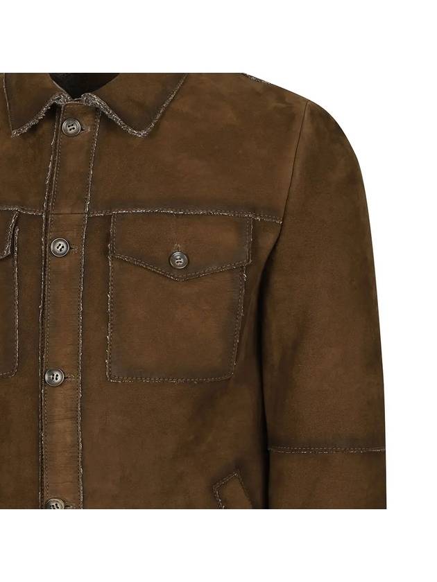 Italian pocket point brown goat leather jacket ALJP124 - IKALOOOK - BALAAN 8