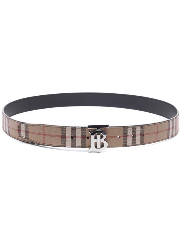 Monogram Motif Vintage Check Reversible Belt Archive Beige - BURBERRY - BALAAN 5