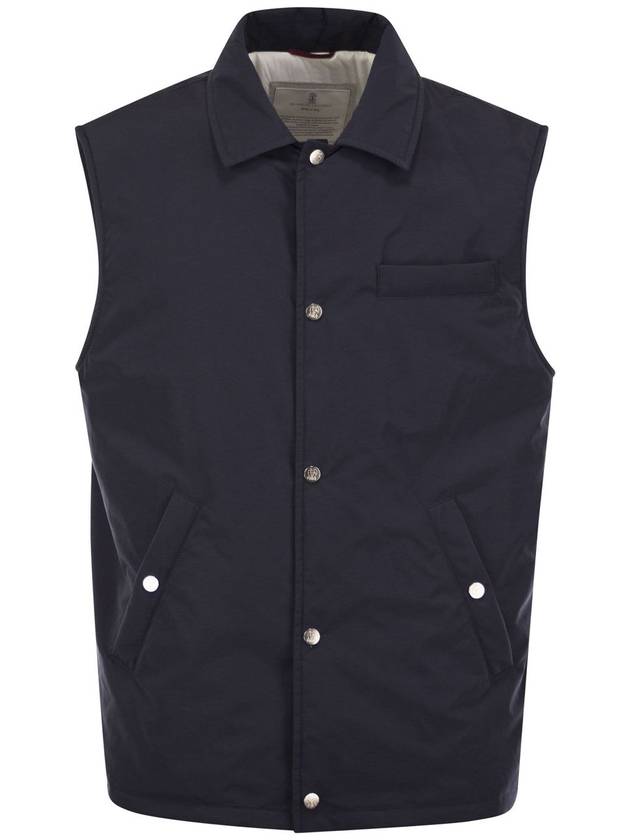 Water-repellent microfibre sleeveless jacket - BRUNELLO CUCINELLI - BALAAN 1