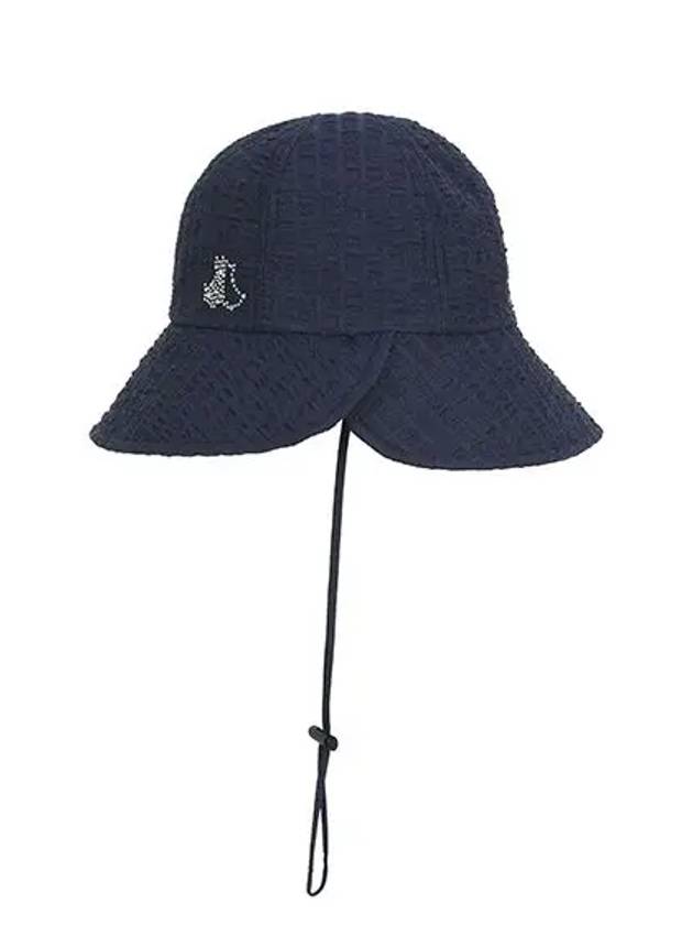 Women s Seersucker Bucket Hat 8624LZSP NAVY - BLACK&WHITE - BALAAN 3