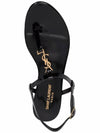 Women's Monogram Cassandra Sandals Black - SAINT LAURENT - BALAAN 5