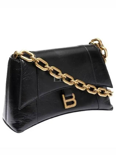 Downtown Small Shoulder Bag With Chain Black - BALENCIAGA - BALAAN 2