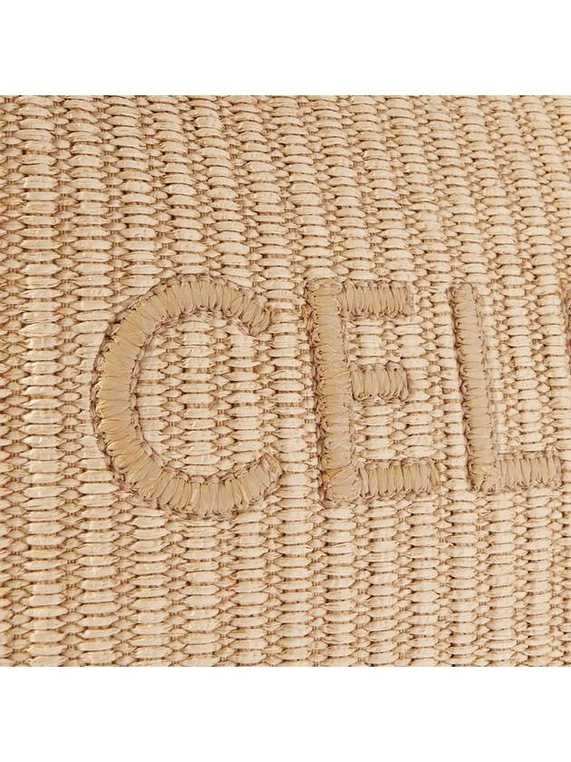 Large Cabas Raffia Effect Textile Celine Embroidery Tote Bag Natural - CELINE - BALAAN 9