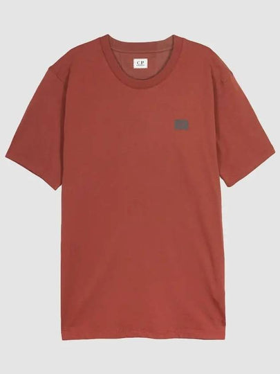 Logo Cotton Short Sleeve T-Shirt Orange - CP COMPANY - BALAAN 2