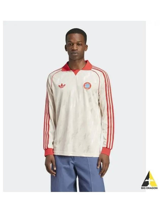 adidas FC Bayern Long Sleeve Jersey Ivory Red IS6507 - ADIDAS - BALAAN 1