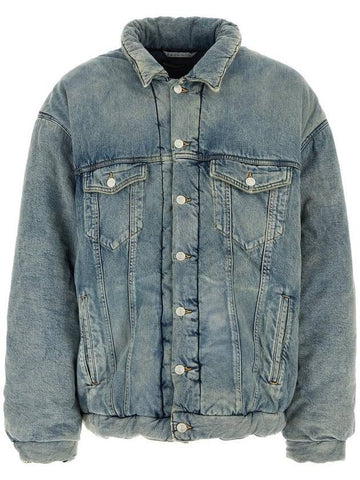 Men's Japanese Padded Denim Jacket Light Blue - BALENCIAGA - BALAAN 1