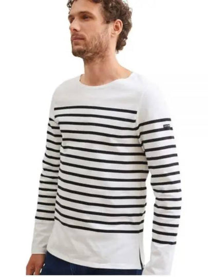 Naval Authentic Striped Long Sleeve T-Shirt White - SAINT JAMES - BALAAN 2