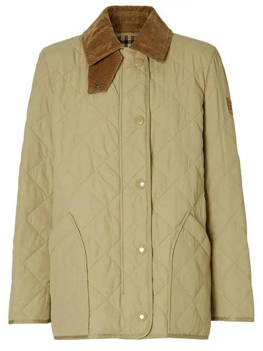 Diamond Quilted Thermoregulated Barn Jacket Honey - BURBERRY - BALAAN 2