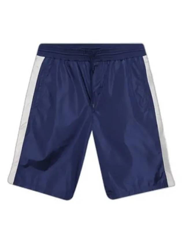 Original Logo Web Jersey Swim Shorts Navy - GUCCI - BALAAN 1