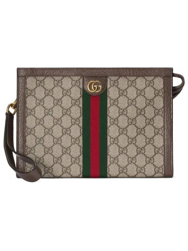 GG Supreme Canvas Ophidia Clutch Bag Beige Ebony - GUCCI - BALAAN 2