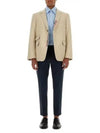 Typewriter Cloth Grosgrain Placket Sport Jacket Beige - THOM BROWNE - BALAAN 4