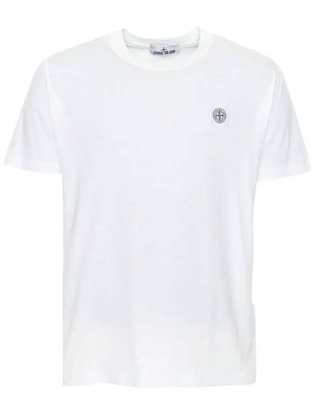 Men's Logo Short Sleeve T-Shirt White - STONE ISLAND - BALAAN 3