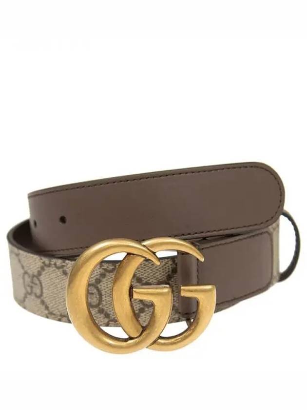 Double G Buckle Leather Belt Brown - GUCCI - BALAAN 2