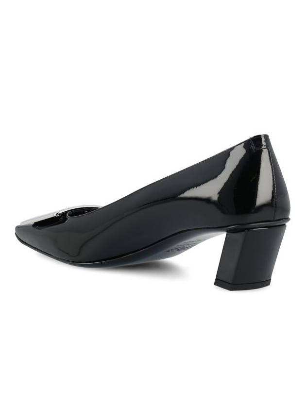 Women's Belle Vivier Metal Buckle Pumps Black - ROGER VIVIER - BALAAN 4