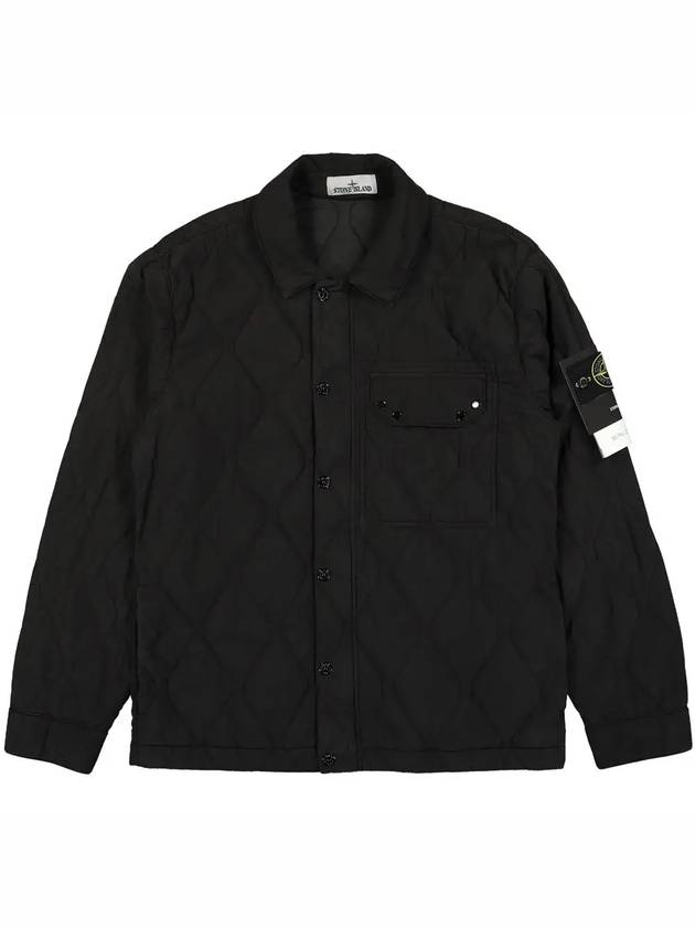 Q0633 50 Fili Nylon Padding Cotton Shirt Jacket Black - STONE ISLAND - BALAAN 3