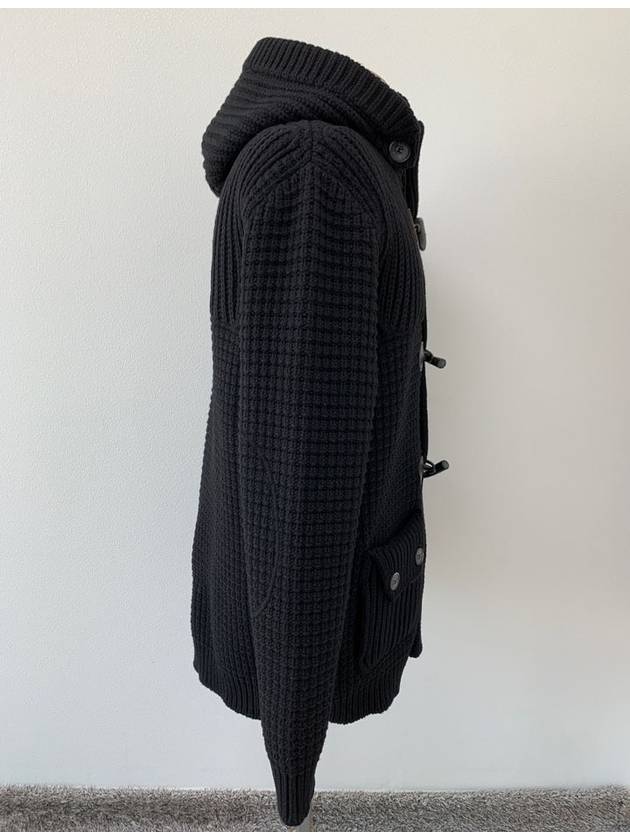 Hooded knit duffel coat L - BARK - BALAAN 3