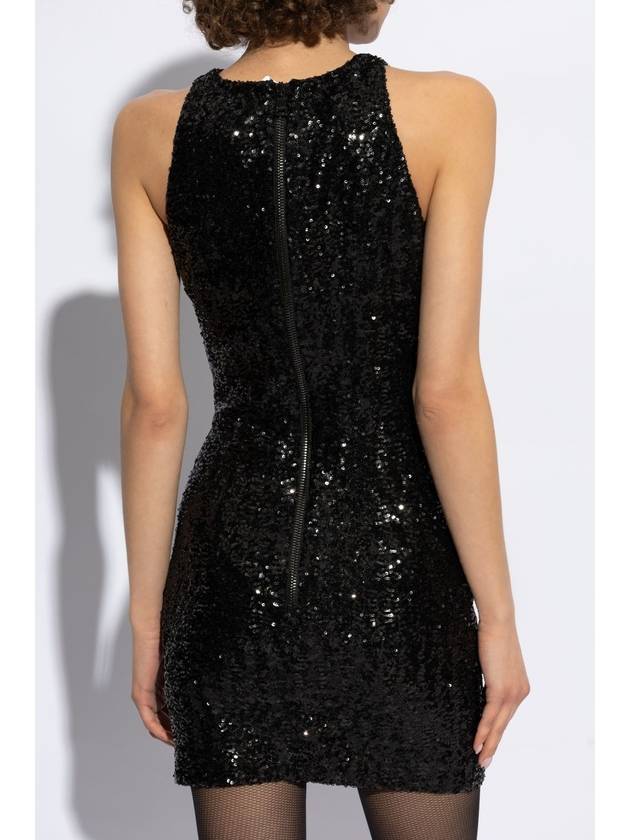 Balmain Sequin Dress With Shimmering Crystals, Women's, Black - BALMAIN - BALAAN 4