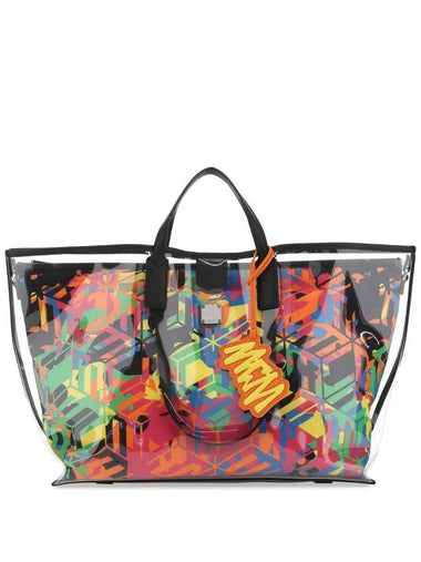 MULTICOLOURED Multicolor nylon and PVC shopping bag MWPCATA01 MT - MCM - BALAAN 1