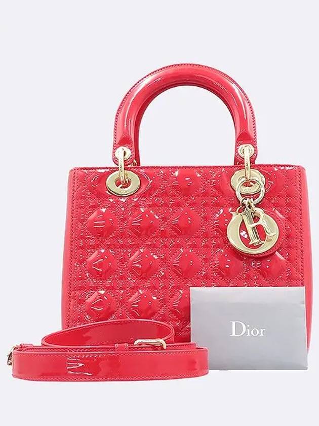 LADY Medium Tote Bag Cross Strap - DIOR - BALAAN 1