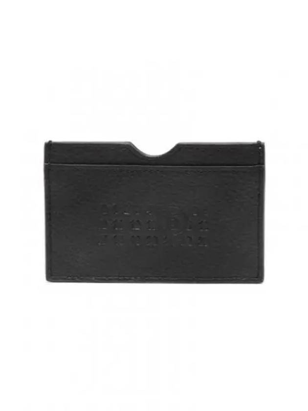 Embossed Numeric Logo Leather Card Wallet Black - MAISON MARGIELA - BALAAN 2